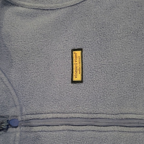 Vineyard Vines Light Blue/ Purple  Fleece Zip Pullover Medium - Picture 2 of 9